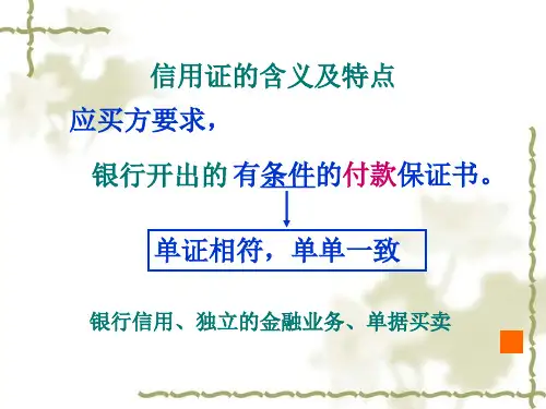 申请开立信用证课件