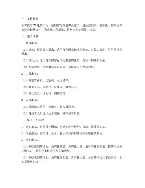 钢筋绑扎专项施工方案