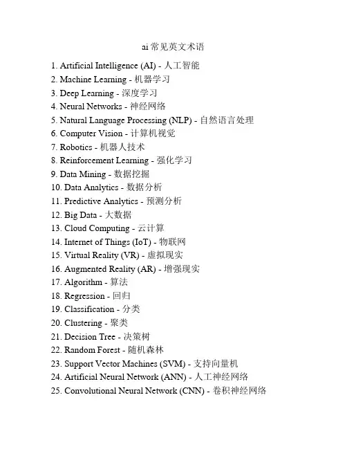ai常见英文术语