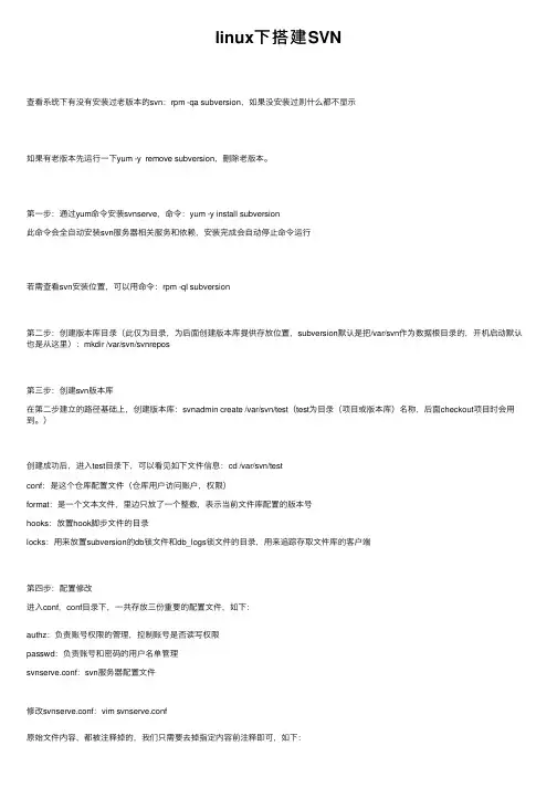 linux下搭建SVN