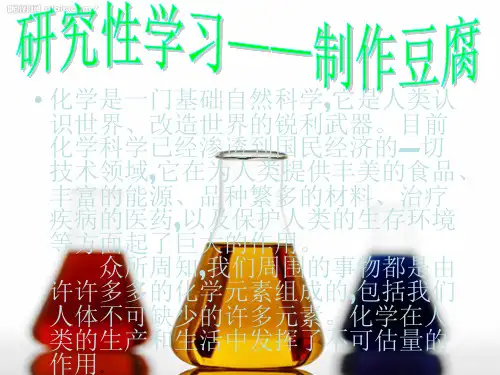 研究性学习  制作豆腐