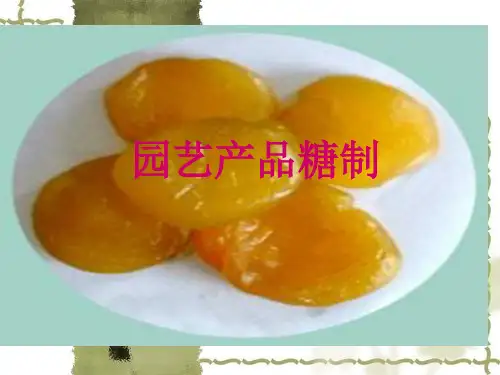 果蔬糖制品加工