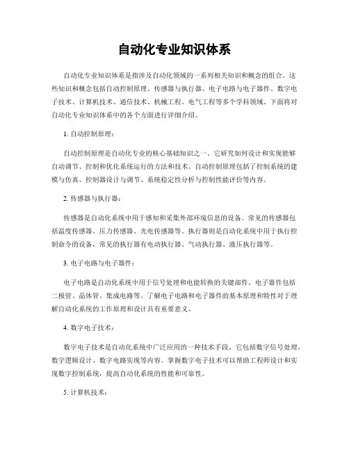 自动化专业知识体系