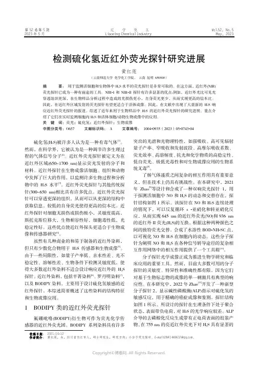 211262216_检测硫化氢近红外荧光探针研究进展