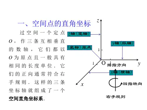 空间中两点的距离公式