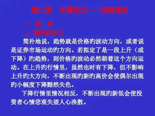 投资证券学支撑压力与切线