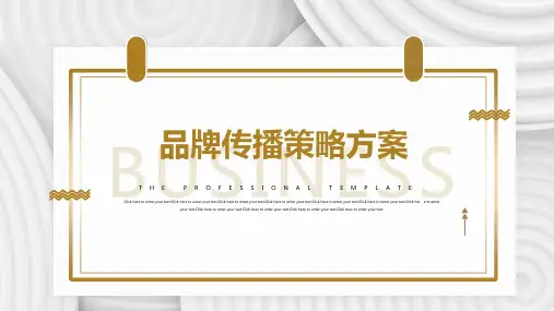 白色高端企业品牌传播策划方案讲课PPT课件