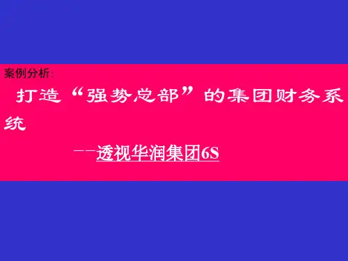 华润集团经营管理6S模式