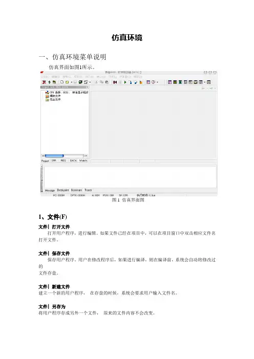 仿真说明书