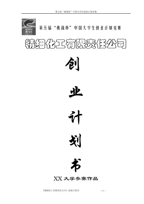 “挑战杯”大学生创业大赛获奖作品