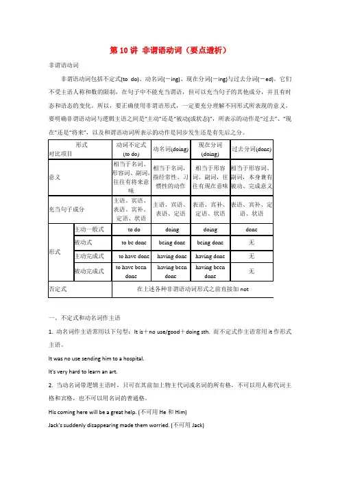 《夺冠之路》高考英语一轮复习语法部分非谓语动词精品学案牛津译林版