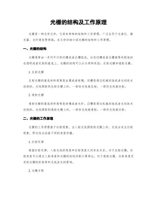 光栅的结构及工作原理