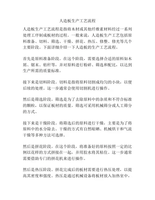 人造板生产工艺流程
