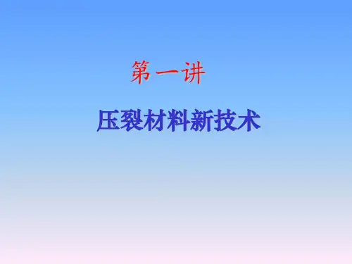 采油新技术-压裂新技术