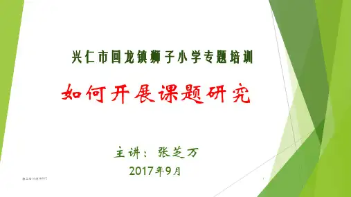 课题培训PPT