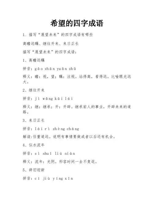 希望的四字成语