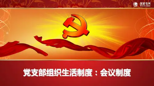 党支部会议制度讲解201806.ppt