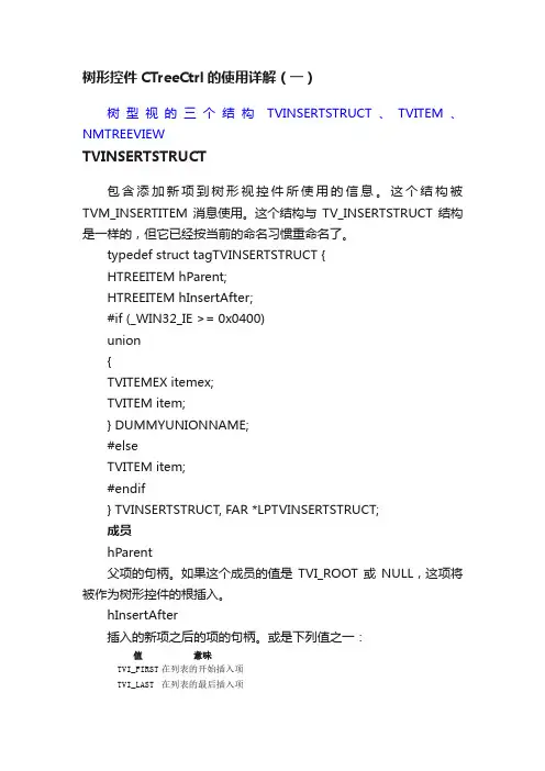 树形控件CTreeCtrl的使用详解（一）