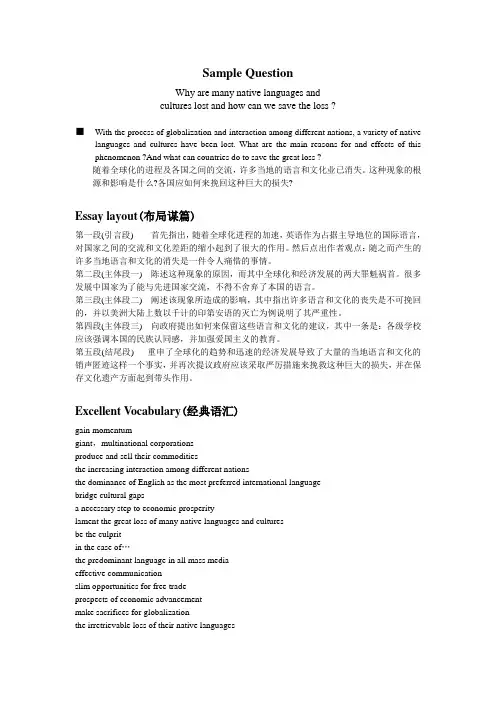 语言文化消失的原因、影响及解决方法
