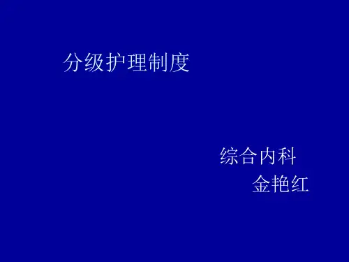 护理核心制度-分级护理制度_PPT课件