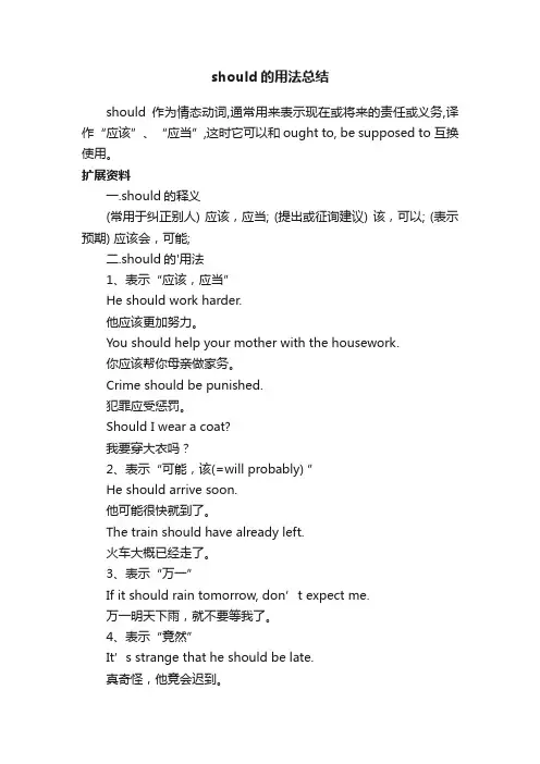 should的用法总结