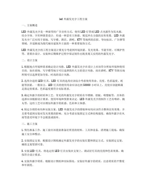 led外露发光字工程方案