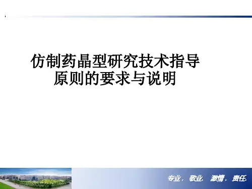 仿制药晶型研究的技术指导原则要求与说明(原创)