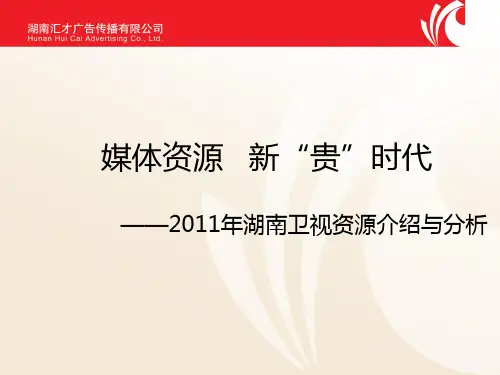 2011湖南卫视广告资源分析