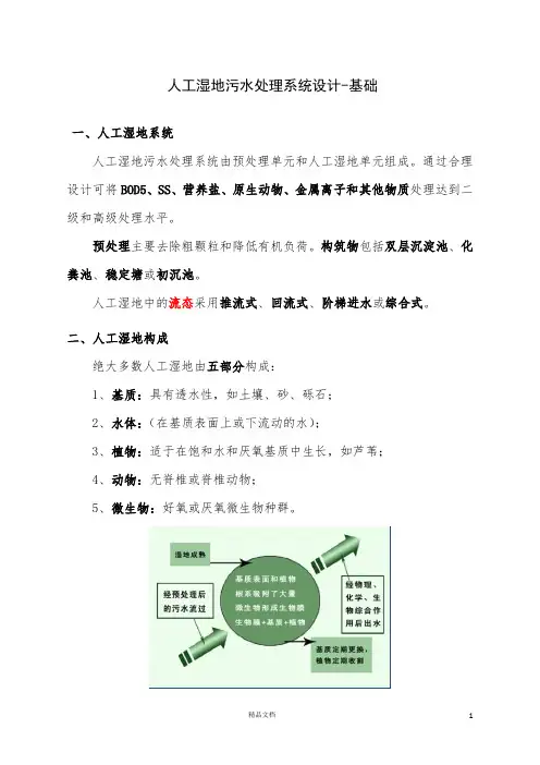 人工湿地污水处理系统设计-基础