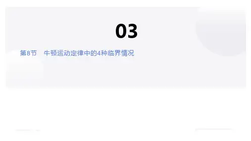 牛顿运动定律中的4种临界情况  高中物理课件3-8