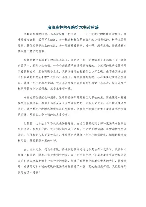 魔法森林的夜晚绘本书读后感