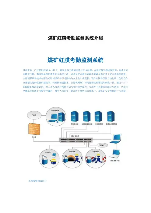 煤矿虹膜考勤监测系统介绍