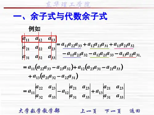 代数余子式