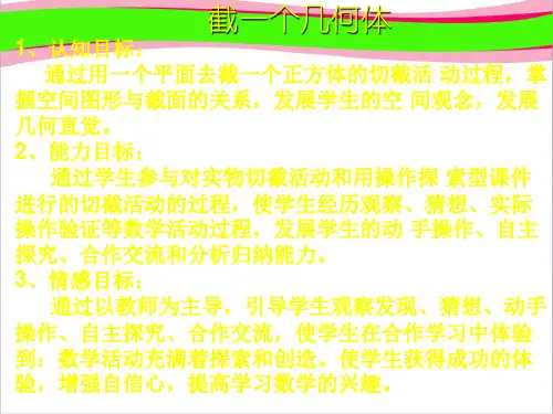 截一个几何体  省级一等奖课件1