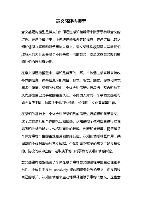 意义感建构模型