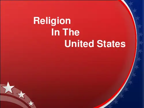 美国宗教介绍Religion in the United States