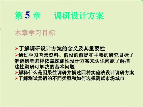 调研设计方案(共16张PPT)