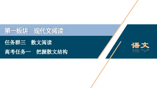 3 高考任务一 把握散文结构——纵向横向两思维,内容形式两角度