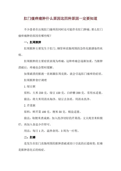 肛门瘙痒痛肿什么原因 这四种原因一定要知道