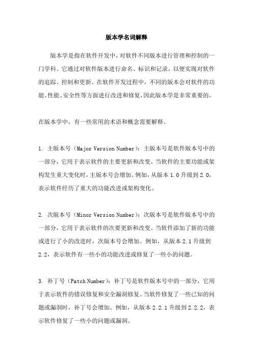 版本学名词解释