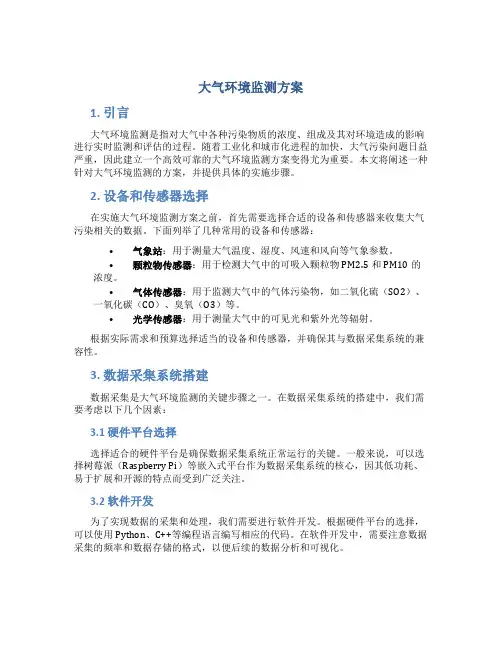 大气环境监测方案