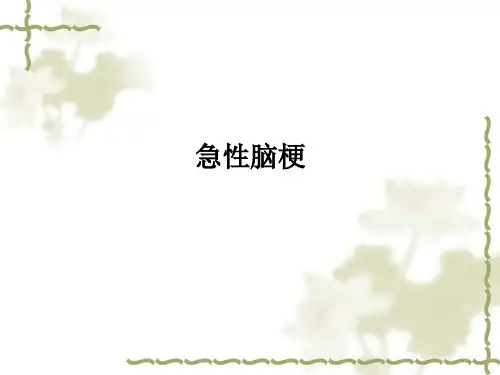 急性脑梗PPT课件