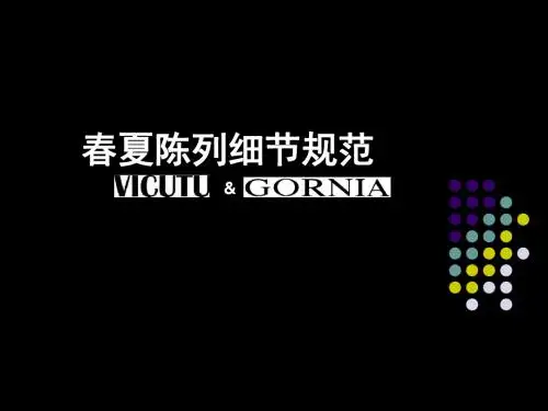 服装--春夏陈列细节规范 39页PPT文档