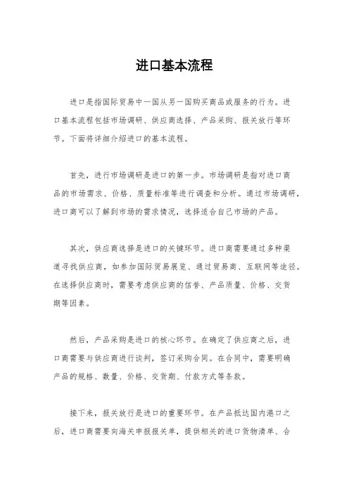 进口基本流程
