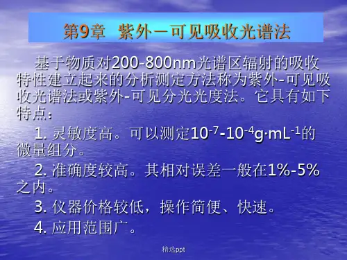 紫外-可见吸收光谱法