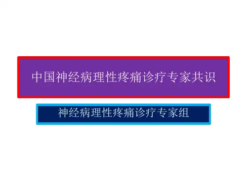 中国神经病理性疼专家共识