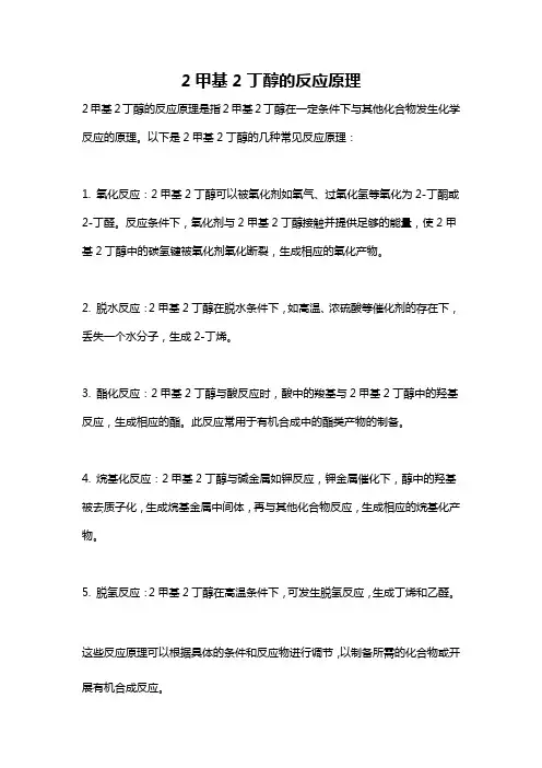 2甲基2丁醇的反应原理