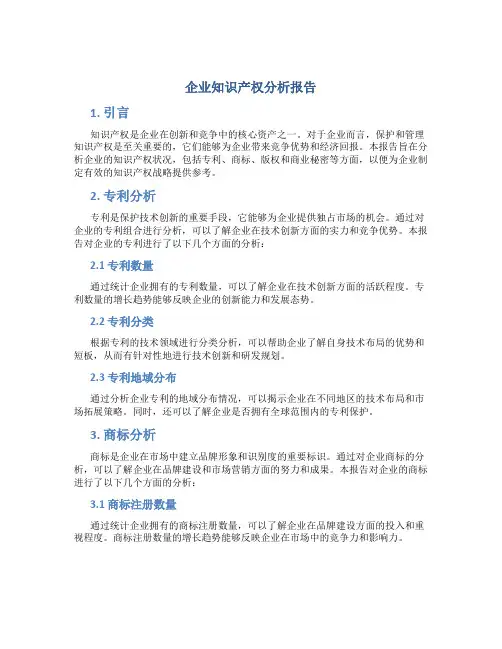 企业知识产权分析报告