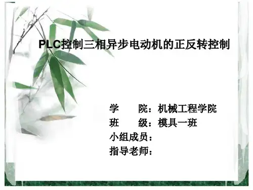 PLC控制三相异步电动机的正反转控制