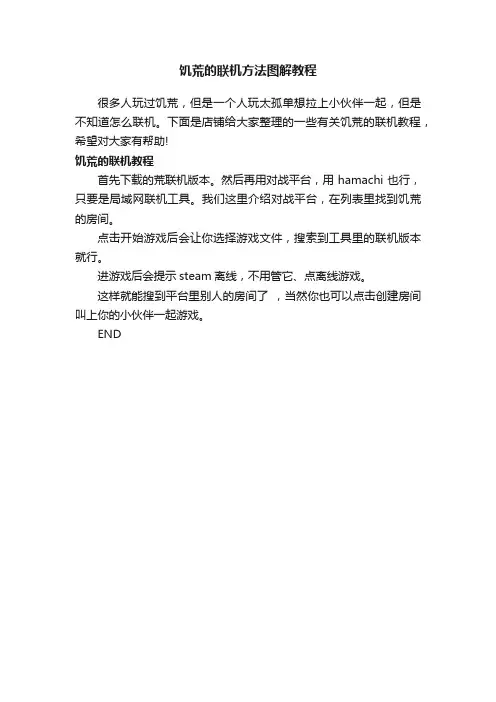 饥荒的联机方法图解教程